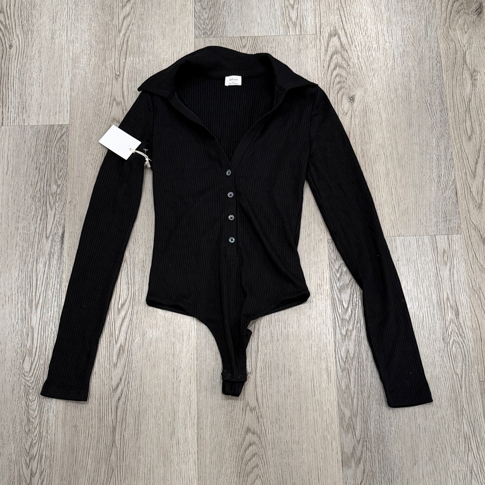 Wilfred Black Long Sleeve Bodysuit